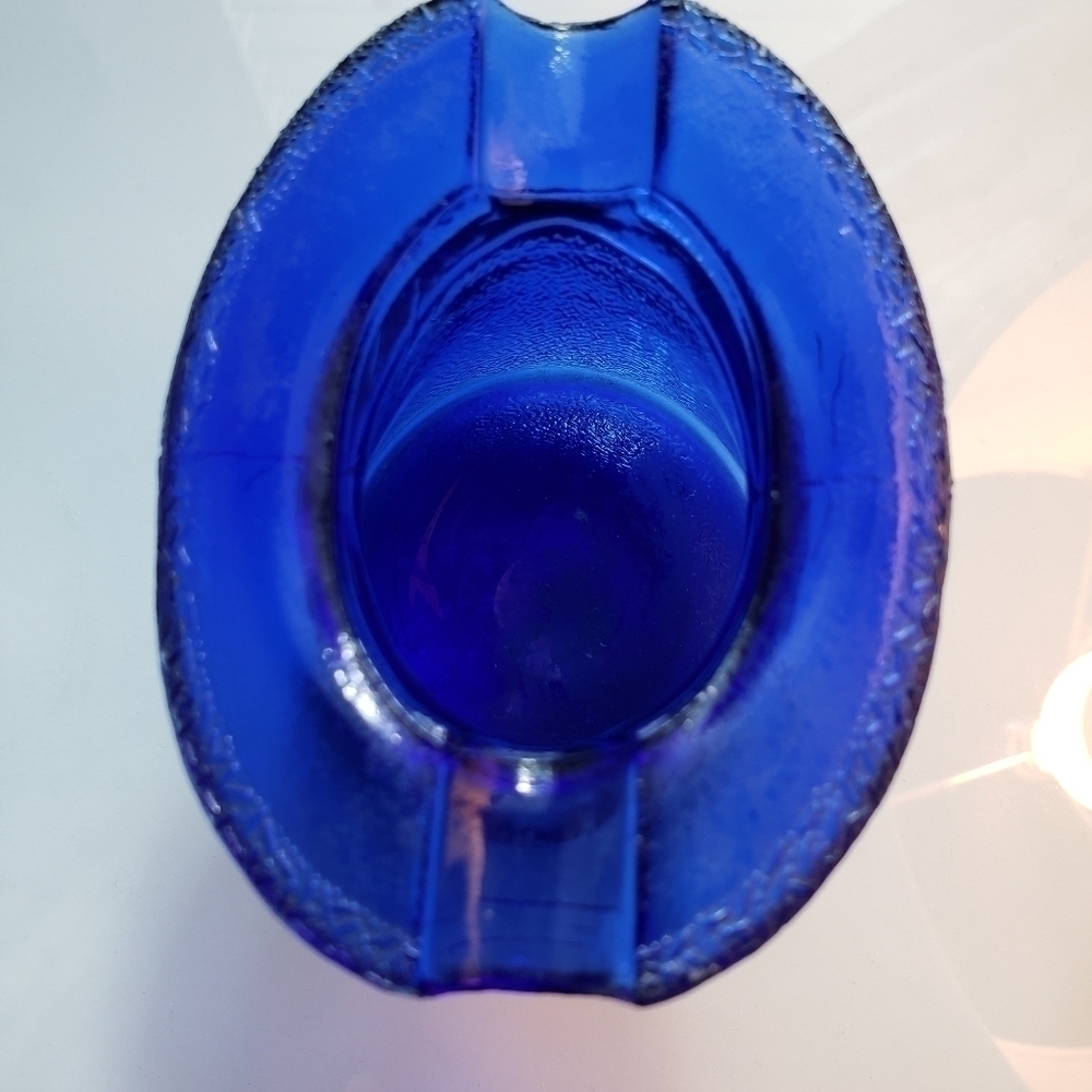 VINTAGE COBALT TOP HAT ADVERTISING LOWELL CREAM - Picture 3 of 5